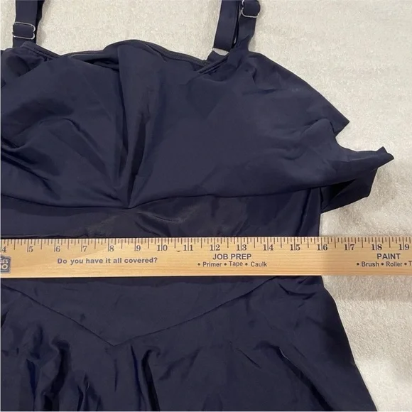 Women’s Tankini Bathing Suit Swimsuit Top only Navy Blue Size 20 NWOT - Picture 4 of 7